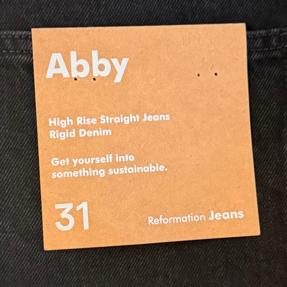 Reformation Abby High Rise Straight Jeans - Picture 2 of 4